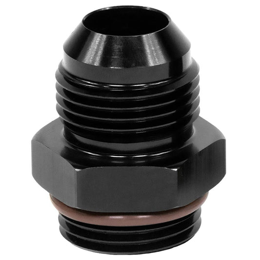 Fluidworks 12AN x 16 AN O-Ring billet aluminum fitting, black anodized