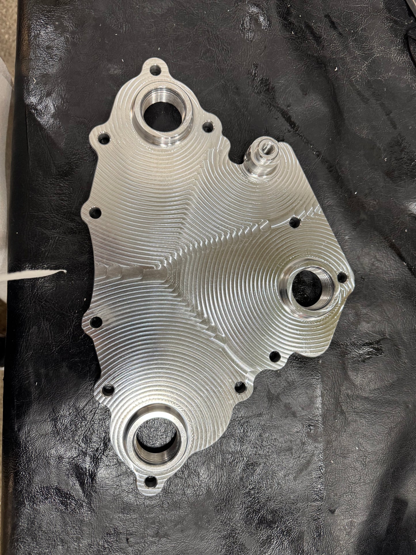 HEMI Water Pump Block Off Plate raw machined – CNC billet aluminum water pump plate for HEMI engines