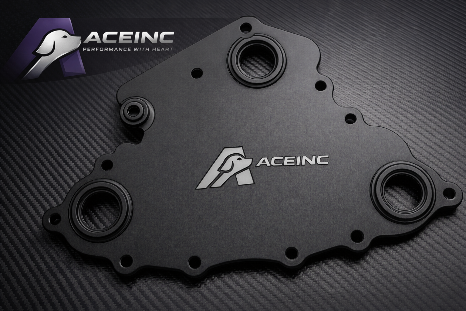 ACE INC HEMI Water Pump Block Off Plate – billet aluminum remote water pump plate for HEMI 5.7 6.1 6.4